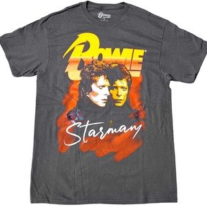 NWOT Bowie David Bowie Starman SS Graphic T-Shirt in Grey Unisex Sz M